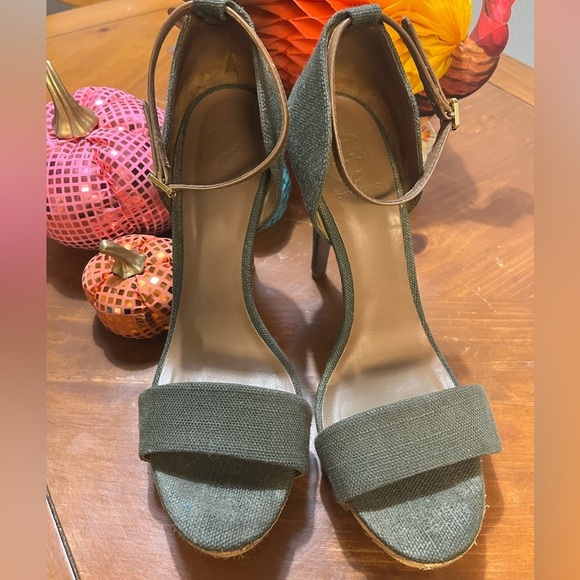 Tory Burch ‘Amina’ High Heel Sandals In Olive, Size US 10M, No Box - Picture 5 of 16